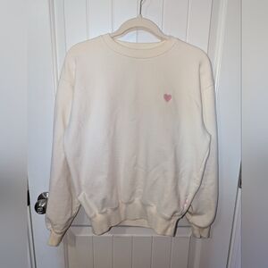 Official BTS Boys with Luv Sweater Medium Cream/Pink